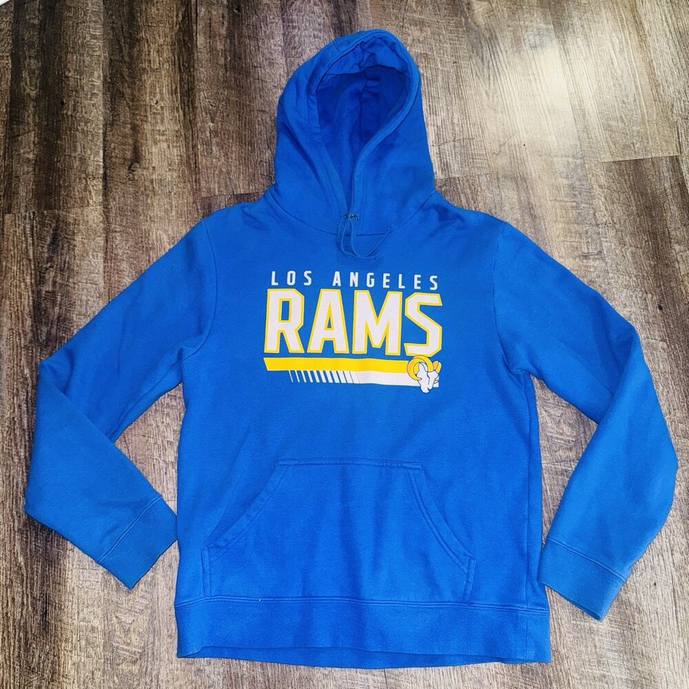 NFL Los Angeles LA Rams Pullover Hoodie Sweatshirt Blue M